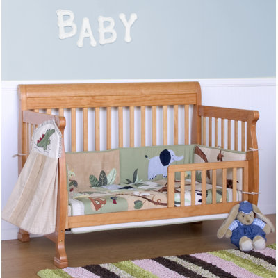 DaVinci Kalani Two Piece Convertible Crib Set with Toddler Rail in Honey Oak
