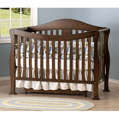 DaVinci Parker Two Piece Convertible Crib Set with Toddler Rail in Cherry Pine