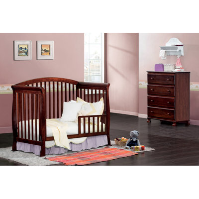 DaVinci Thompson Three Piece Convertible Crib Nursery Set  with Toddler Rail in Coffee
