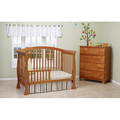 DaVinci Thompson Two Piece Convertible Crib Set  with Toddler Rail in Oak