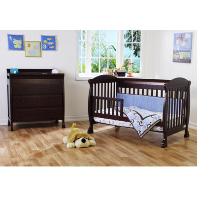 DaVinci Jacob 4-in-1 Convertible Crib with Toddler Rails in Espresso