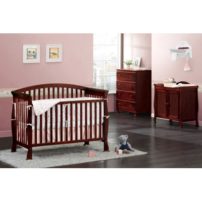 DaVinci Thompson Two Piece Convertible Crib Set with Toddler Rail in Coffee