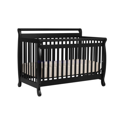 DaVinci Emily 4-in-1 Convertible Crib with Toddler Rail in Ebony Black