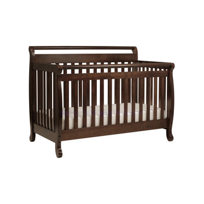DaVinci Emily Three Piece Convertible Crib Nursery Set with Toddler Rail in Ebony Black