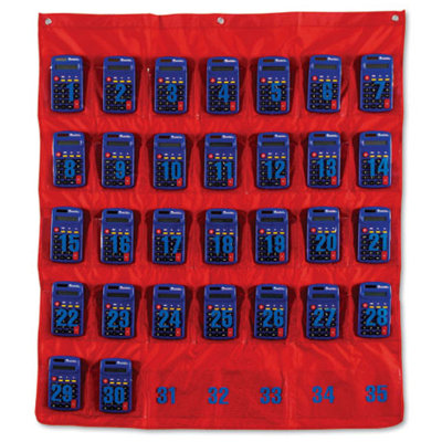 Calculator Storage Pocket Chart