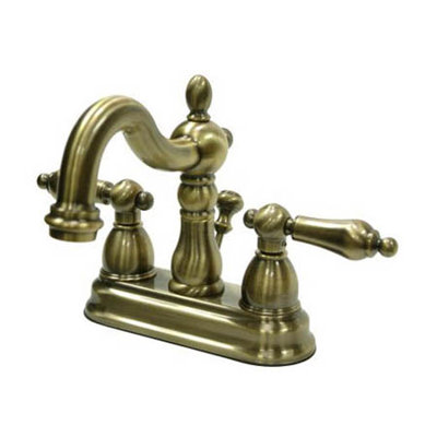 Elements of Design Heritage Centerset Bathroom Faucet with Double Lever Handles