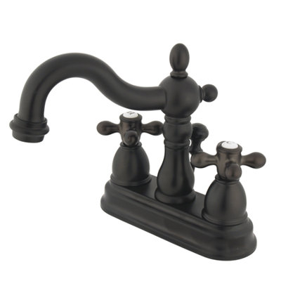 Elements of Design Heritage Centerset Bathroom Faucet with Double Cross Handles