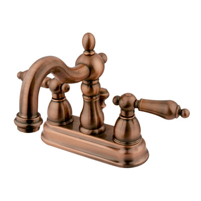 Elements of Design Heritage Centerset Bathroom Faucet with Double Lever Handles