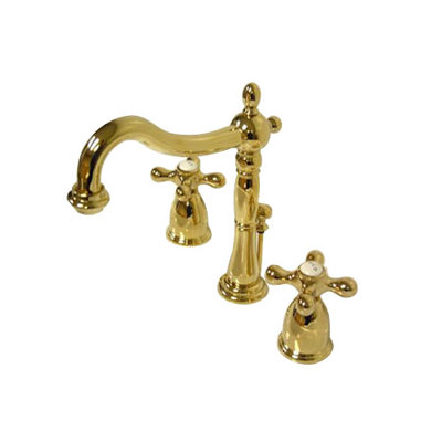 Elements of Design Heritage Widespread Bathroom Faucet with Double Cross Handles