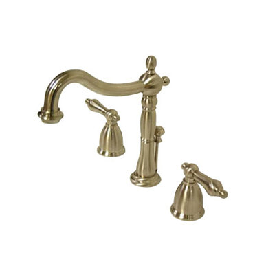 Elements of Design Heritage Widespread Bathroom Faucet with Double Lever Handles