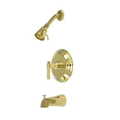Elements of Design Milano Pressure Balanced Diverter Tub and Shower Faucet with Magellen Lever Handles