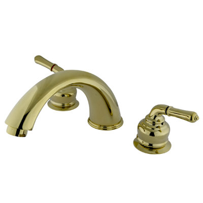 Elements of Design Magellan Double Handle Deck Mount Roman Tub Faucet Trim Magellan Lever Handle