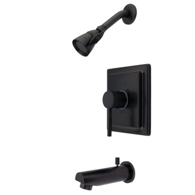 Elements of Design Brass Volume Control Tub Shower Faucet with Metal Lever Handles