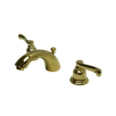 Elements of Design Mini Widespread Bathroom Faucet with Double Lever Handles