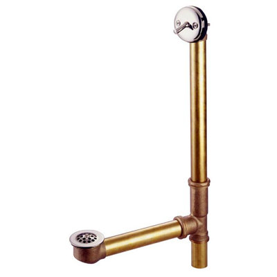 Elements of Design 18" Waste and Overflow Trip Lever with Grid