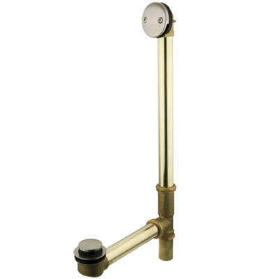 Elements of Design 18" Tip Toe Overflow Leg Tub Drain