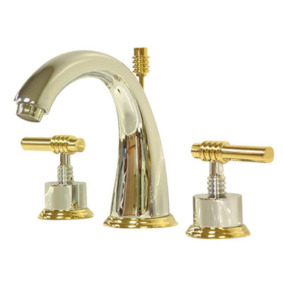 Elements of Design Milano Widespread Bathroom Faucet with Double Lever Handles