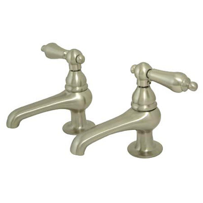 Elements of Design Widespread Bathroom Faucet with Metal Lever Handle