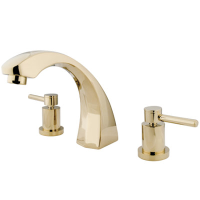Elements of Design Double Handle Deck Mount Roman Tub Faucet Trim Concord Lever Handle