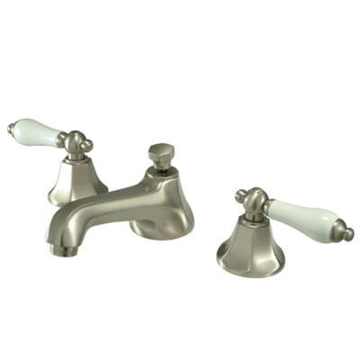 Elements of Design New York Widespread Bathroom Faucet with Double Porcelain Lever Handles
