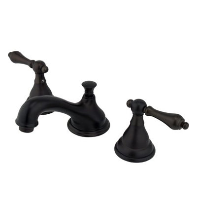 Elements of Design Widespread Bathroom Faucet with Double Metal Lever Handles