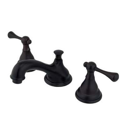 Elements of Design Widespread Bathroom Faucet with Double Buckingham Lever Handles