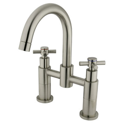 Elements of Design Two Handle Deck-Mount Diverter Tub and Shower Faucet
