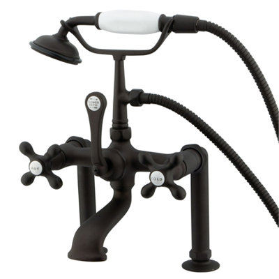Elements of Design Hot Springs Deck Mount Clawfoot Tub Faucet with Handshower
