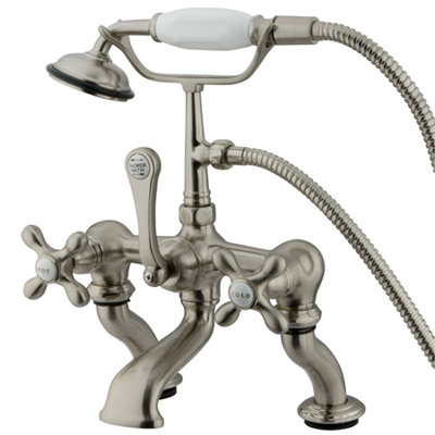 Elements of Design Hot Springs Deck Mount Clawfoot Tub Faucet with Handshower