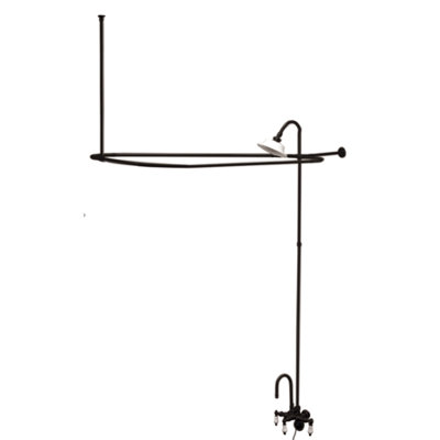 Elements of Design Vintage Shower and Tub Faucet with Porcelain Lever Handles