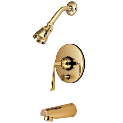 Elements of Design Silver Sage Tub and Shower Faucet Single Handle