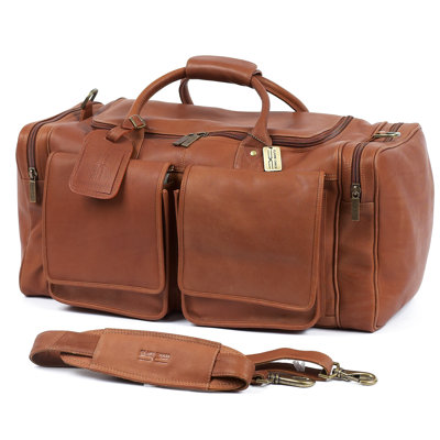 Claire Chase Hampton's 23" Leather Carry-On Duffel