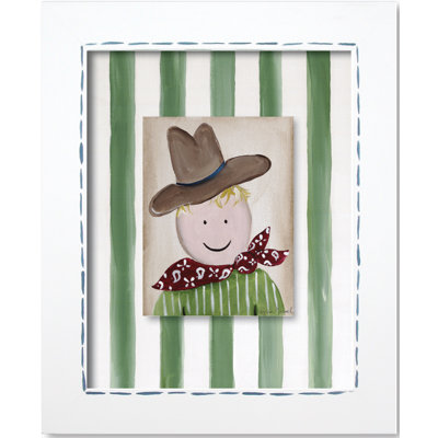 Doodlefish Western Cowboy Framed Giclee Wall Art