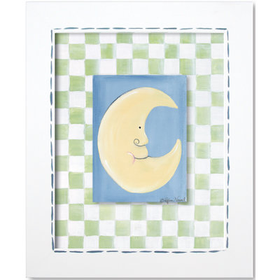 Doodlefish Moon and Star Moon Framed Giclee Wall Art