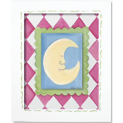 Doodlefish Moon and Star Moon Framed Giclee Wall Art