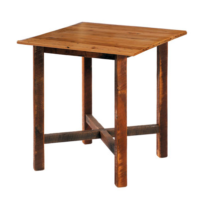 Fireside Lodge Traditional Cedar Log Square Pub Table