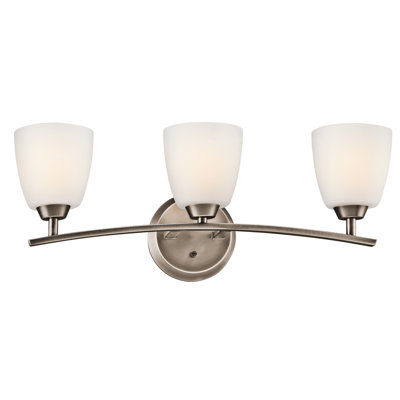 Kichler Bathroom Lighting on Kichler Granby Three Light Bath Vanity In Brushed Pewter Wayfair