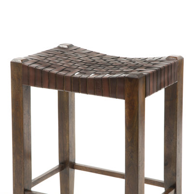 William Sheppee Saddler 26" Counter Stool in Walnut Stain