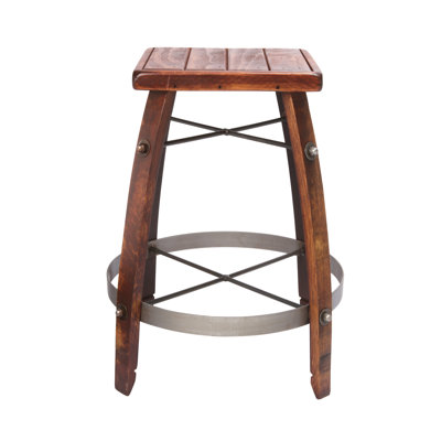 2 Day Designs, Inc 24-32" Stave Stool with Wood Top