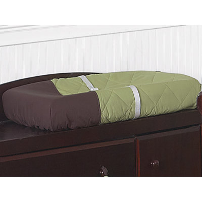 Sweet Jojo Designs Green and Brown Hotel Changing Pad Cover