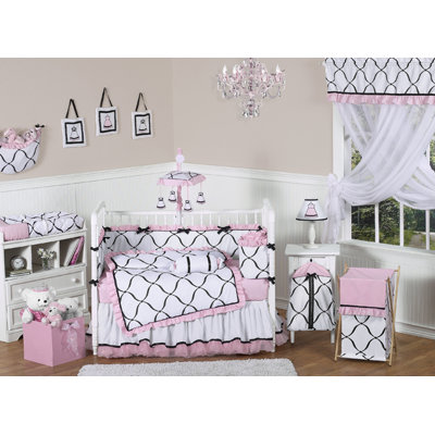 Sweet Jojo Designs Princess Black, White and Pink Collection Lamp Shade 