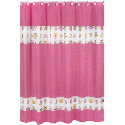 Owl Pink Collection Shower Curtain