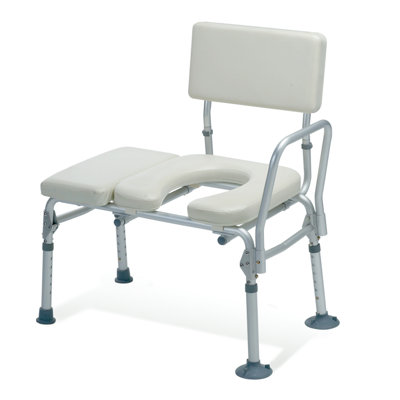 Padded Transfer Bench with Commode Opening