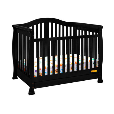 AFG Furniture Athena Spring Convertible Crib with Toddler Rail and Grace Changing Table in Espresso