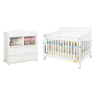 AFG Furniture Athena Amy Crib with 2-Drawer Changer Dresser