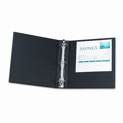 Avery Consumer Products Economy Round Ring Reference Binder, 2" Capacity, Black                                                                      