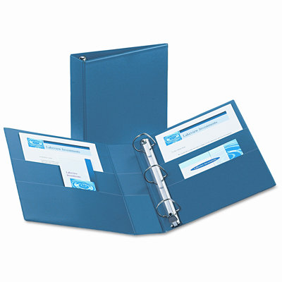 Avery Consumer Products Heavy-Duty Vinyl EZD Ring Reference Binder, 2in Capacity, Blue                                                               