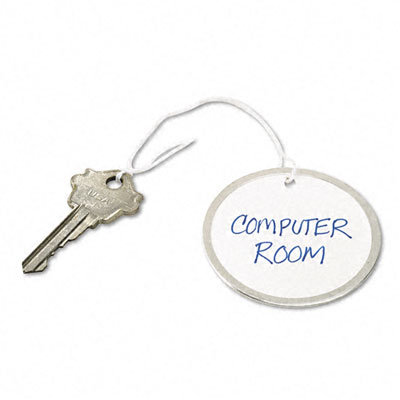 Avery Consumer Products Metal Rim Marking Tags, Paper/Twine/Metal, 2-1/4" Diameter, White, 500 per Box                                               
