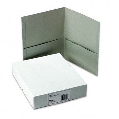Avery Consumer Products Two-Pocket Embossed Paper Portfolio, 30-Sheet Capacity, Gray, 25 per Box                                                     