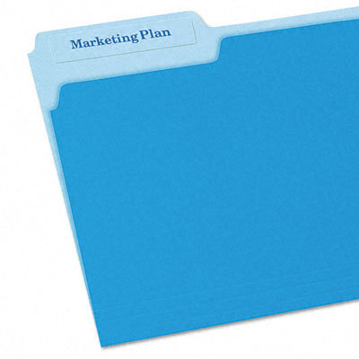 Avery Consumer Products Self-Adhesive Filing Labels, 3-7/16 x 2/3, Clear, 30 per Sheet, 450/Pack                                                     